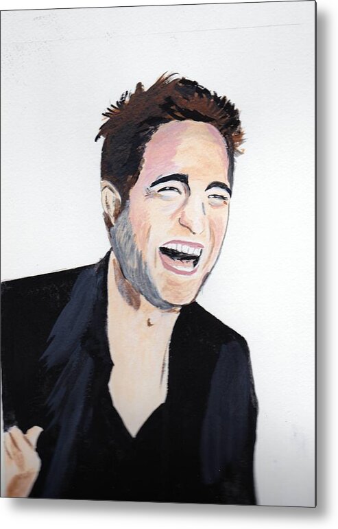 Robert Pattinson Metal Print featuring the painting Robert Pattinson 4 by Audrey Pollitt
