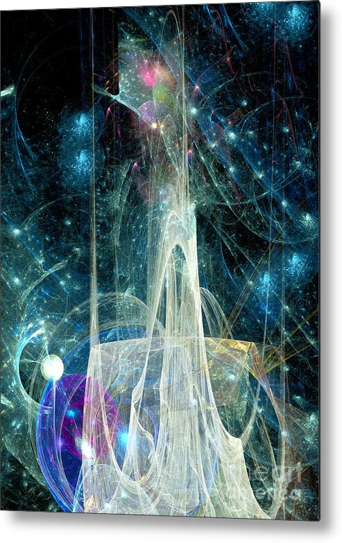 Abstract Metal Print featuring the digital art The Ice Castle 1 by Russell Kightley