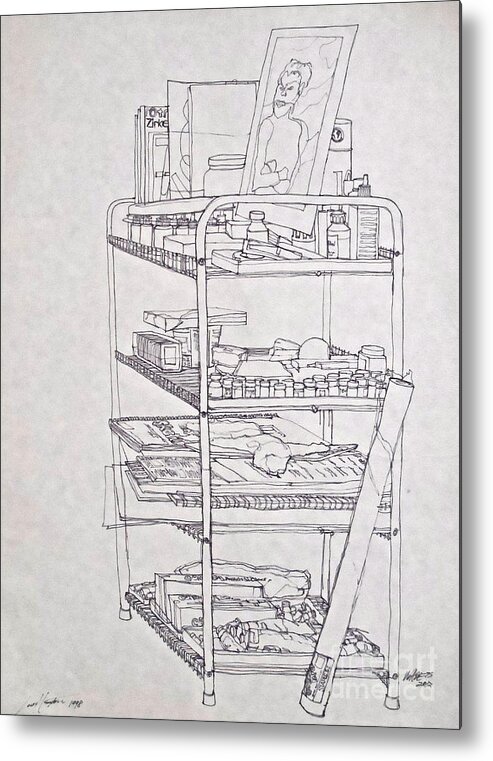 Paints Metal Print featuring the drawing The Supplies by Wade Hampton