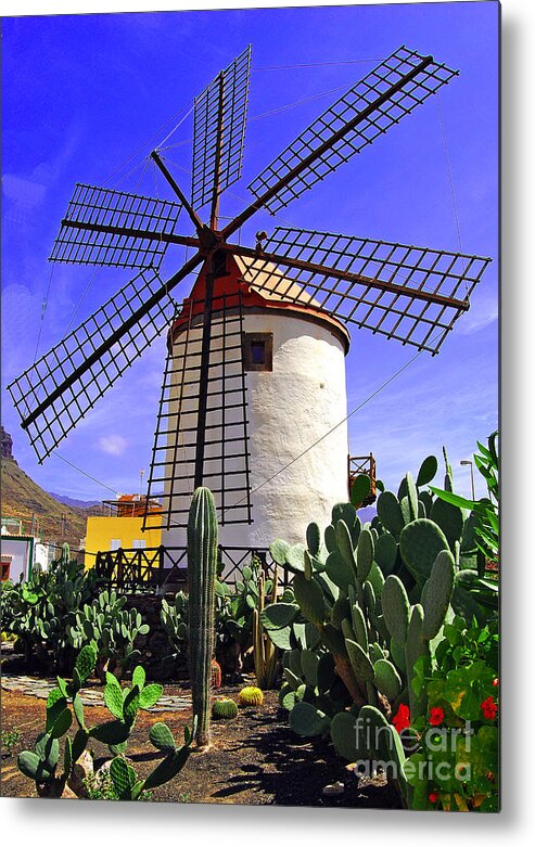 Windmill Metal Print featuring the photograph Tropical Windmill by Rob Hawkins