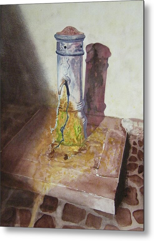 Terry Honstead Metal Print featuring the painting Water Water by Terry Honstead