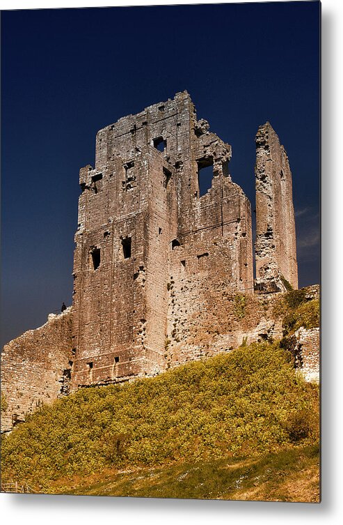 Castles Metal Print featuring the photograph Corfe Castle by Richard Denyer