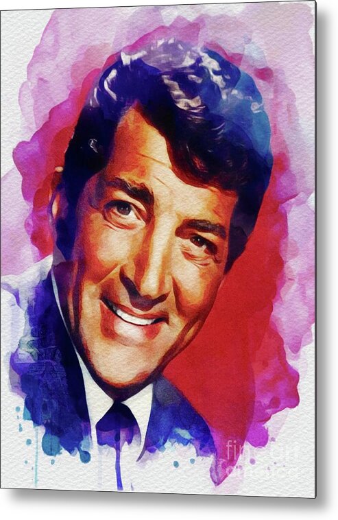 Dean Metal Print featuring the painting Dean Martin, Hollywood Legend #1 by Esoterica Art Agency