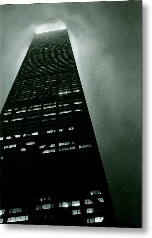 Geometric Metal Print featuring the photograph John Hancock Building - Chicago Illinois by Michelle Calkins