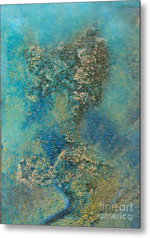 Philip Bowman Metal Print featuring the painting Ocean Blue by Philip Bowman