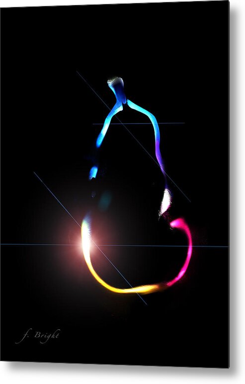 Pear Abstract Metal Print featuring the digital art Pear Abstract #1 by Frank Bright