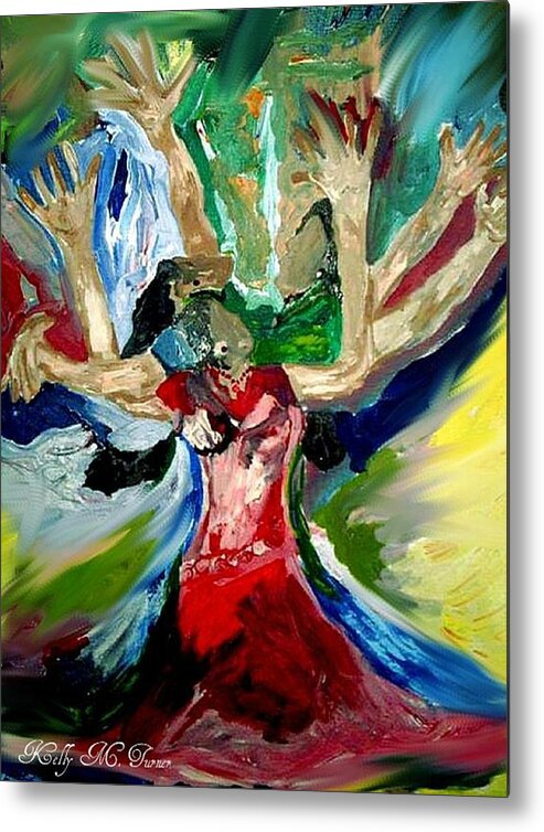 Praise Dancers Metal Print featuring the painting Praise Dance #1 by Kelly M Turner