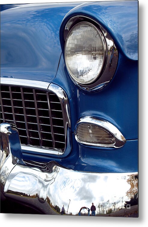 Chevy Metal Print featuring the photograph 1955 Chevy Front End by Anna Lisa Yoder