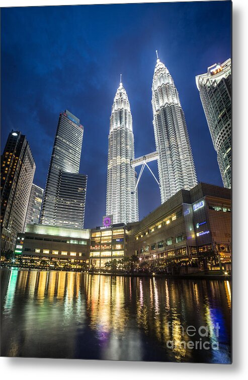 Klcc Metal Print featuring the photograph Kuala Lumpur Petronas towers #2 by Didier Marti