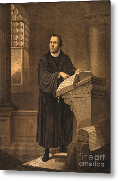 History Metal Print featuring the photograph Martin Luther, German Theologian #2 by Photo Researchers