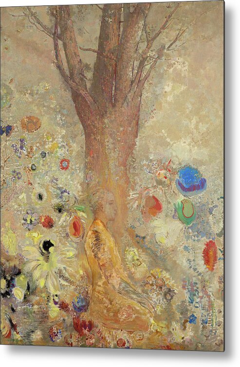 Bertrand-jean Redon Metal Print featuring the painting The Buddha #2 by Odilon Redon