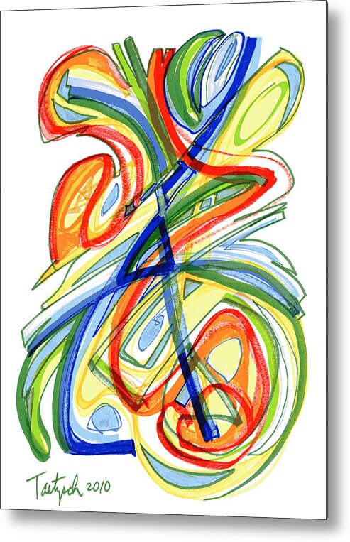Abstract Art Metal Print featuring the drawing 2010 Abstract Drawing Eight by Lynne Taetzsch