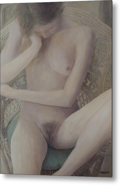 Nude Metal Print featuring the painting Nude Study #60 by Masami Iida