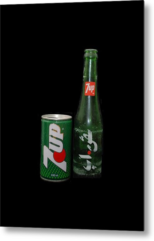 Green Metal Print featuring the photograph 7 Up by Rob Hans