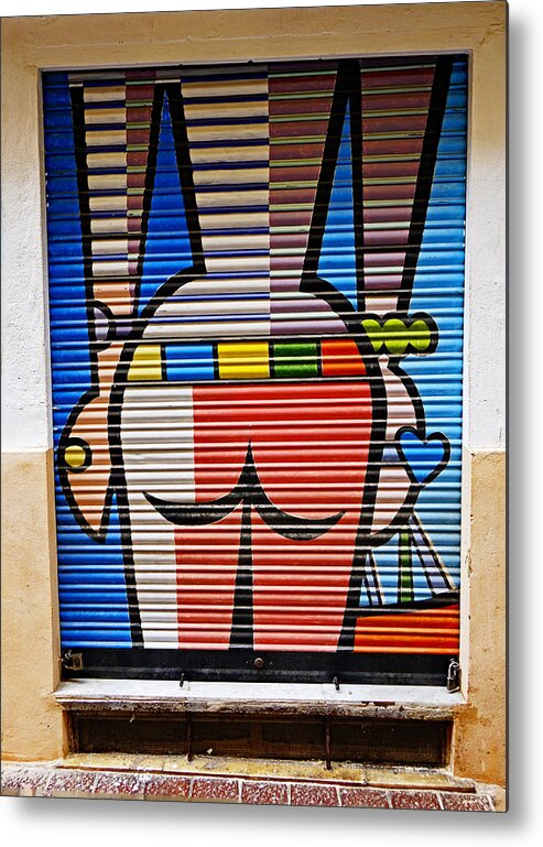 Street Art Metal Print featuring the photograph Street Art In Palma Majorca Spain #9 by Rick Rosenshein