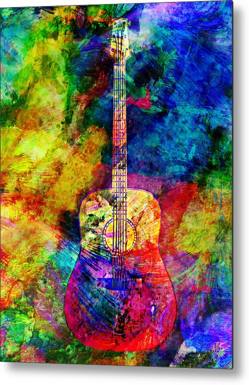 Acoustic Colors Metal Print featuring the mixed media Acoustic Colors by Ally White