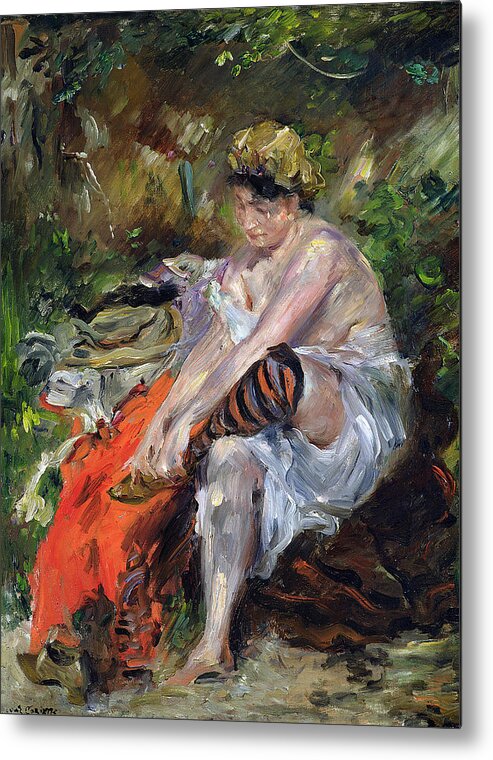 After Metal Print featuring the painting After The Swim by Lovis Corinth