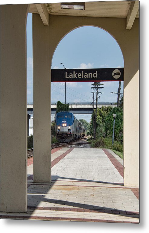 Amtrak Metal Print featuring the photograph Amtrak P091 Westbound to Tampa Florida by John Black