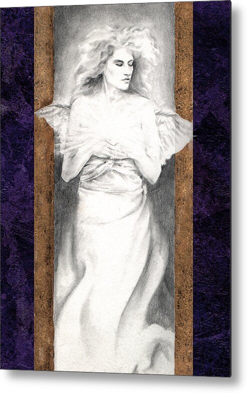 Angel Metal Print featuring the painting Angel of Light by Ragen Mendenhall