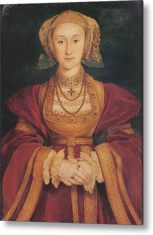 Anne Of Cleves Metal Print featuring the painting Anne of Cleves by Hans Holbein