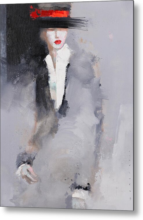  Girl Metal Print featuring the painting Photographed by Viktor Sheleg