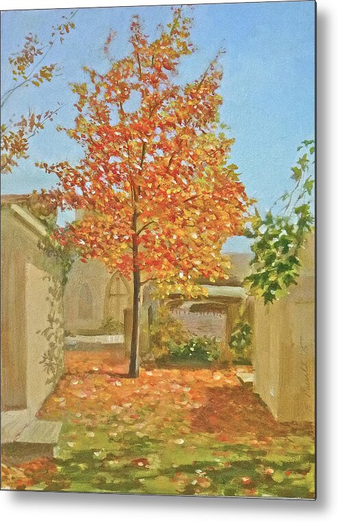 Fall Metal Print featuring the painting Autumn Tree by Ellen Paull