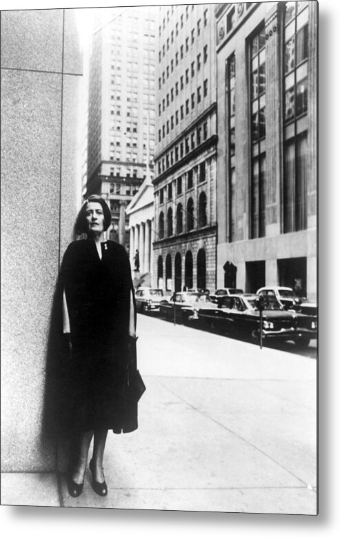 1960s Portraits Metal Print featuring the photograph Ayn Rand Author Of Capitalism The by Everett