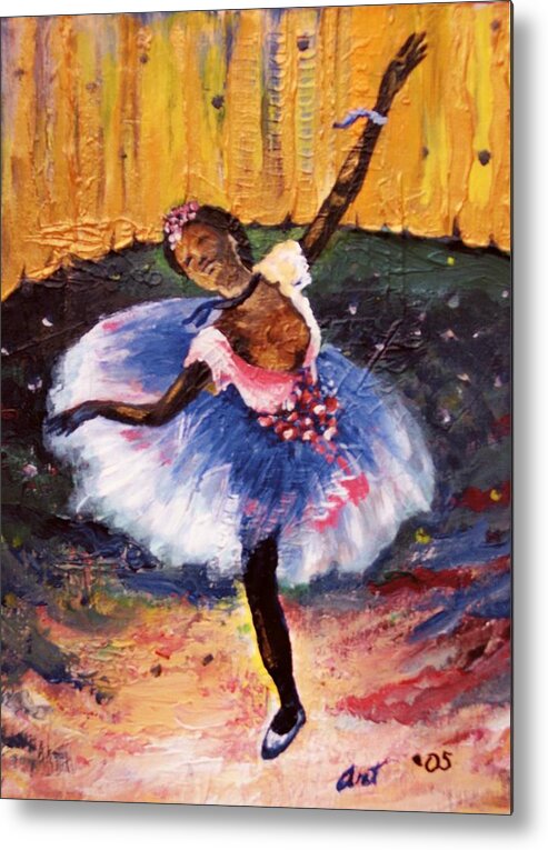 Ballerina Metal Print featuring the painting Ballerina Girl by Arthur Covington