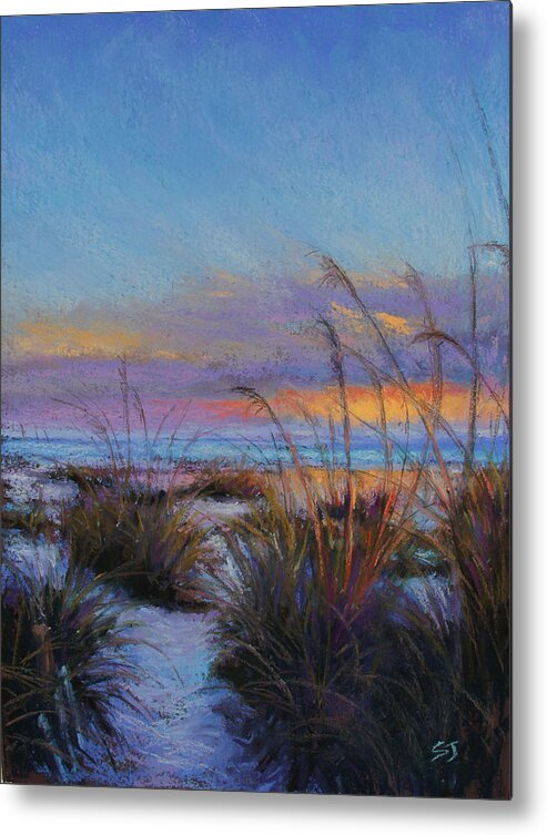 Beach Metal Print featuring the pastel Beach Escape by Susan Jenkins