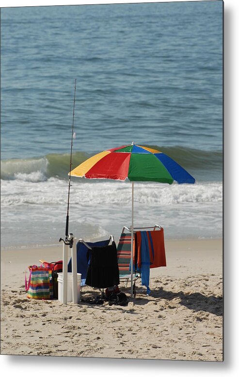 Beach Metal Print featuring the photograph Beach Umbrella 17 by Joyce StJames