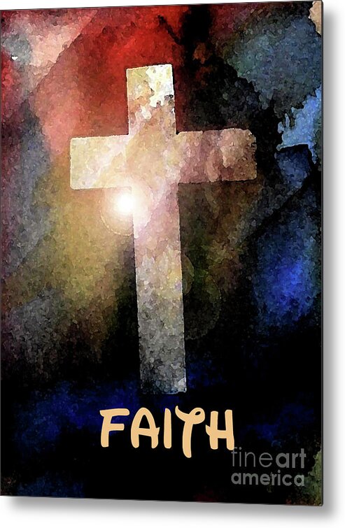 Biblical Metal Print featuring the painting Biblical-Faith by Terry Banderas