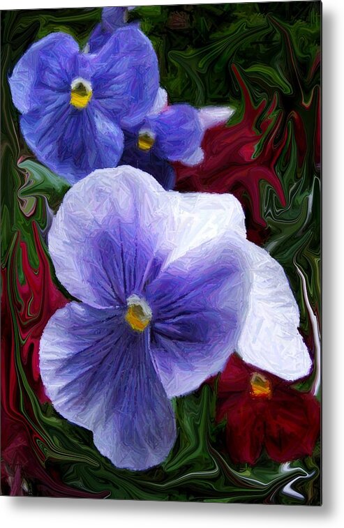 Flower Metal Print featuring the photograph Blue Boys by Jim Darnall
