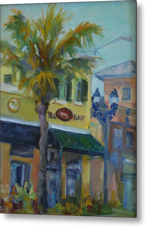 Delray Beach Metal Print featuring the painting Bull Bar by Patricia Maguire