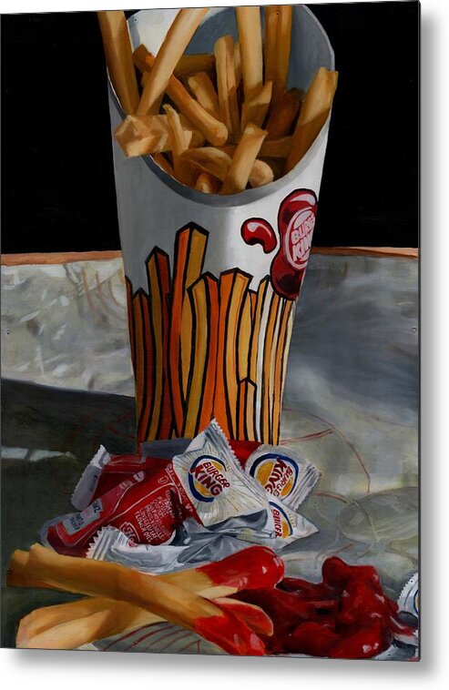 Fried Food Metal Print featuring the painting Burger King Value Meal No. 5 by Thomas Weeks