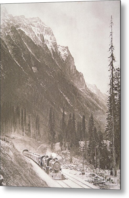Locomotive Metal Print featuring the photograph Canadian Pacific Railway Train by Canadian School