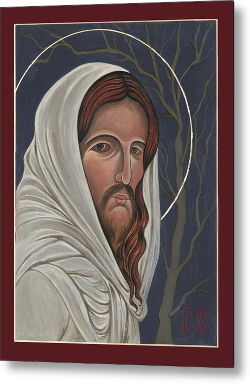 Christ Metal Print featuring the painting Christ Enters Gethsemane by Lynne Beard