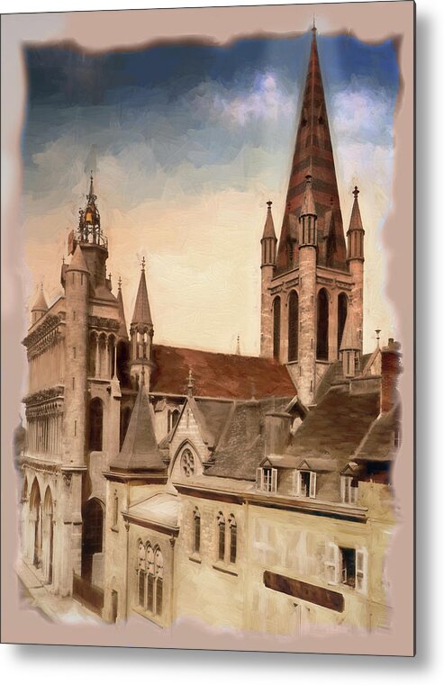 Church Of Notre-dame Of Dijon France Metal Print featuring the photograph Church of Notre-Dame of Dijon France by Carlos Diaz