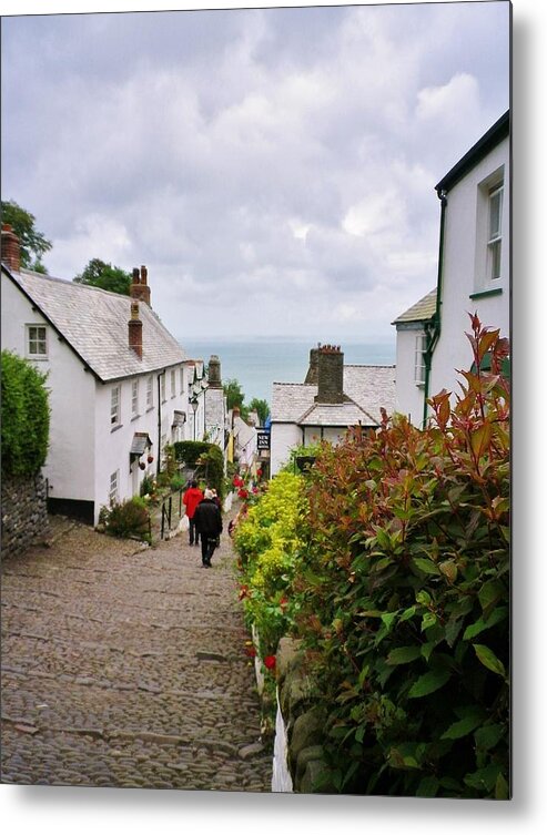 Clovelly Metal Print featuring the photograph Clovelly High Street by Richard Brookes