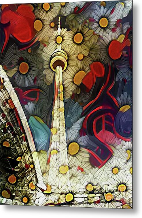 Daisies Metal Print featuring the photograph CN Tower Pushing Up Daisies by Nina Silver