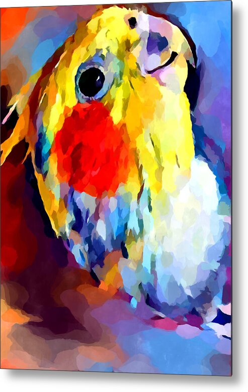 Cockatiel Metal Print featuring the painting Cockatiel 2 by Chris Butler