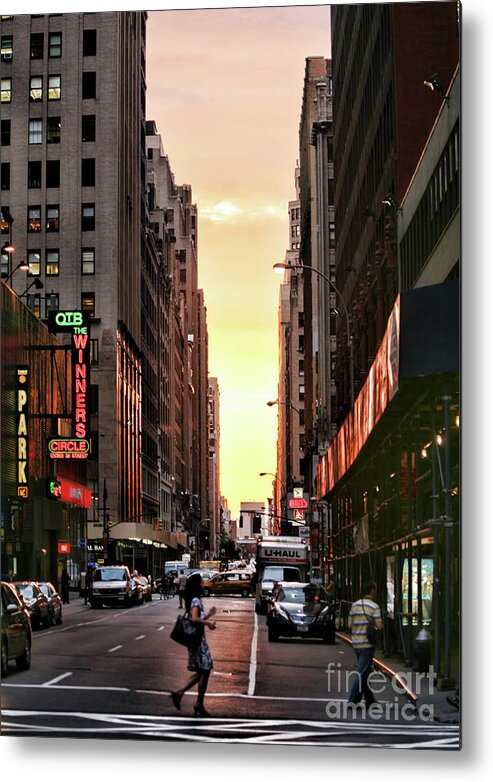 New York Metal Print featuring the photograph Color Streets NY 3 by Chuck Kuhn