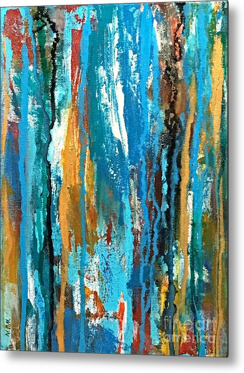Abstract Metal Print featuring the painting Colors of My Soul by Mary Mirabal