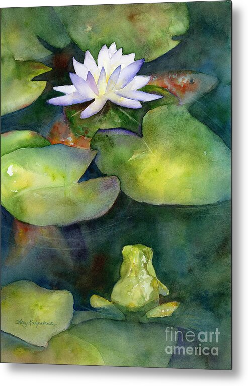 Koi Metal Print featuring the painting Coy Koi by Amy Kirkpatrick