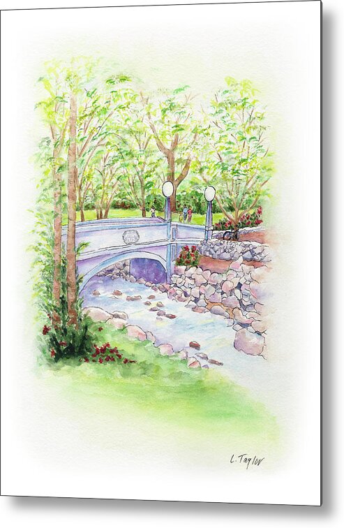 Park Metal Print featuring the painting Creekside by Lori Taylor