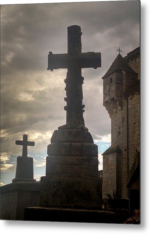 2015 Metal Print featuring the photograph Crosses of France by George Harth