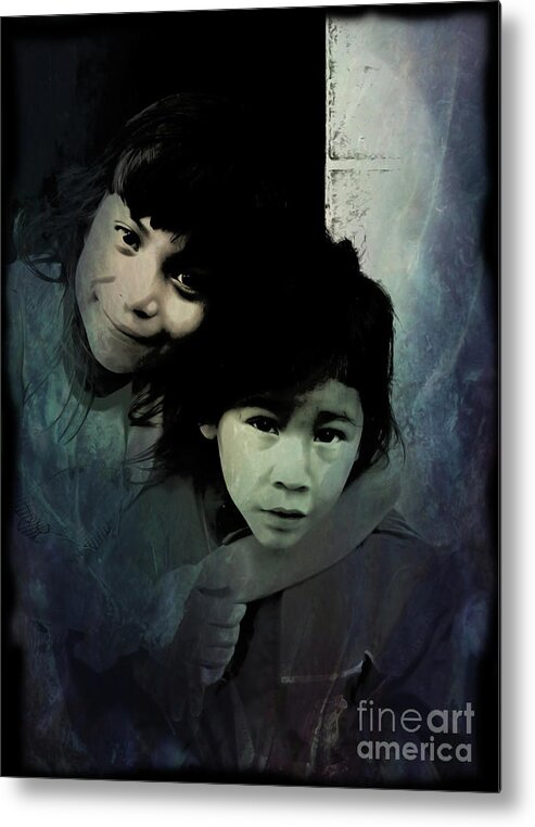 Brother Metal Print featuring the photograph Cuenca Kids 1064a by Al Bourassa