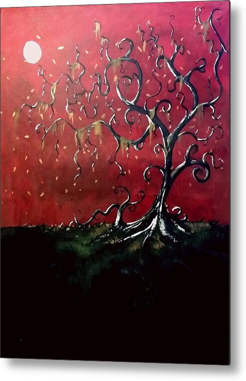 Gothic Metal Print featuring the painting Dancing wood by Carole Hutchison