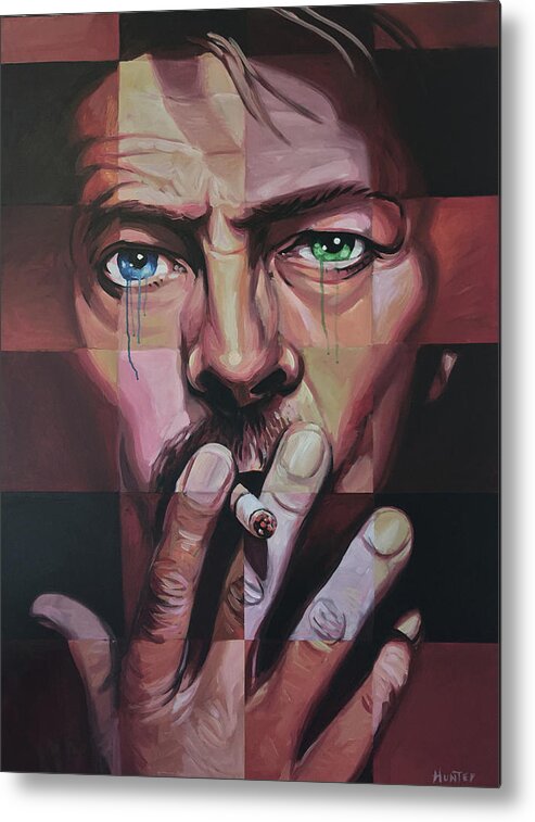 David Metal Print featuring the painting David Bowie by Steve Hunter