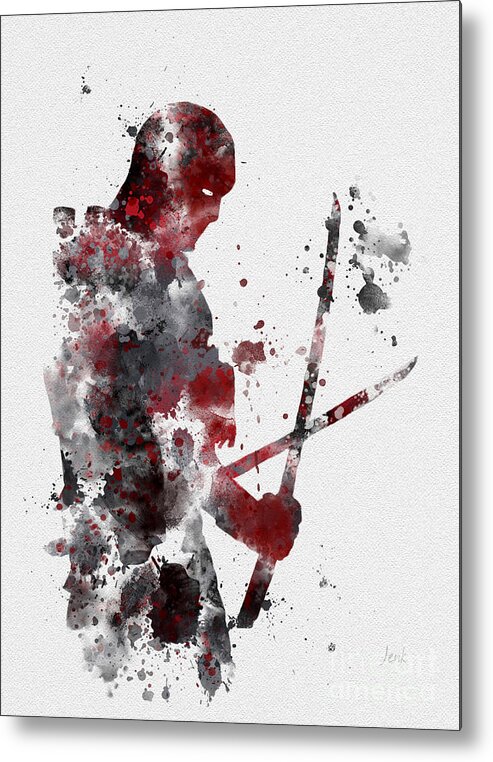 Deadpool Metal Print featuring the mixed media Deadpool by My Inspiration
