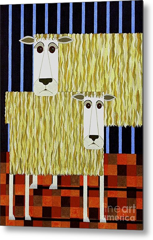 Sheep Prints Metal Print featuring the painting Devotion by Stephen Diggin